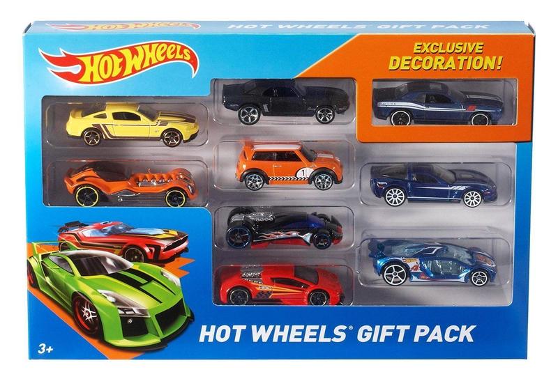 Hot Wheels - Pacote com 9 Carrinhos (1 Exclusivo) - Escala 1:64